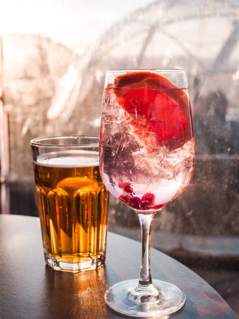 Budapest Instagram photo guide - Cocktails at 360 rooftop igloo Bar