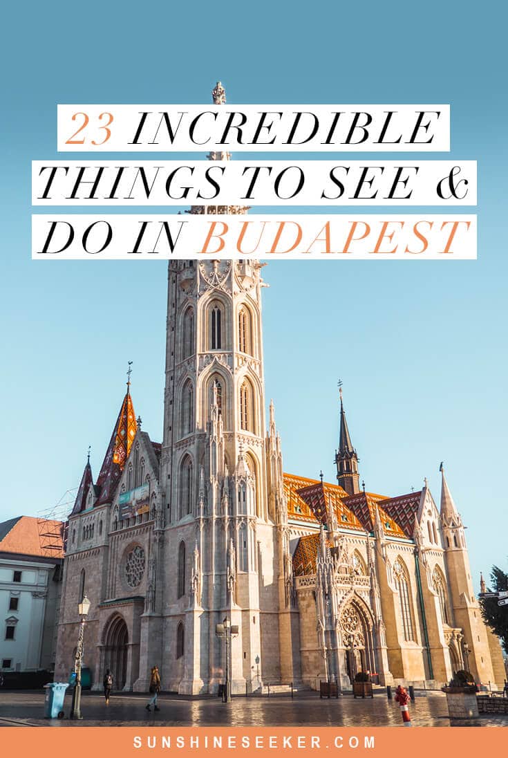 Discover the most Instagrammable places in Budapest. From sunrise over Fisherman's Bastion to gorgeous sunset views at the 360 Igloo Bar. Here are the 23 top things to do in Budapest, Hungary