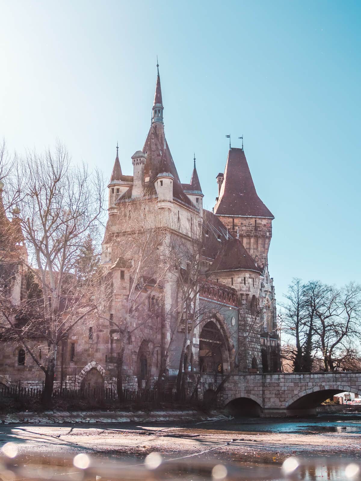 Budapest Instagram photo guide - Vajdahunyad Castle in winter