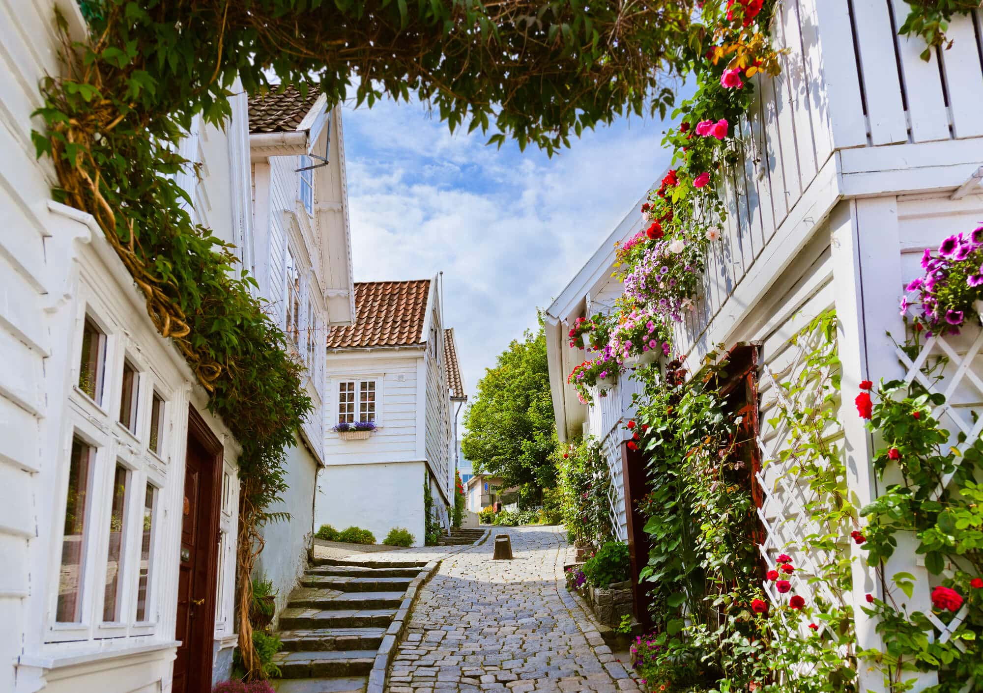 Best things to do in Norway summer - Go for a stroll among the old houses in Stavanger