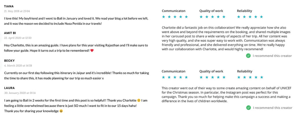 Sunshine Seeker Travel Blog testimonials from readers and clients