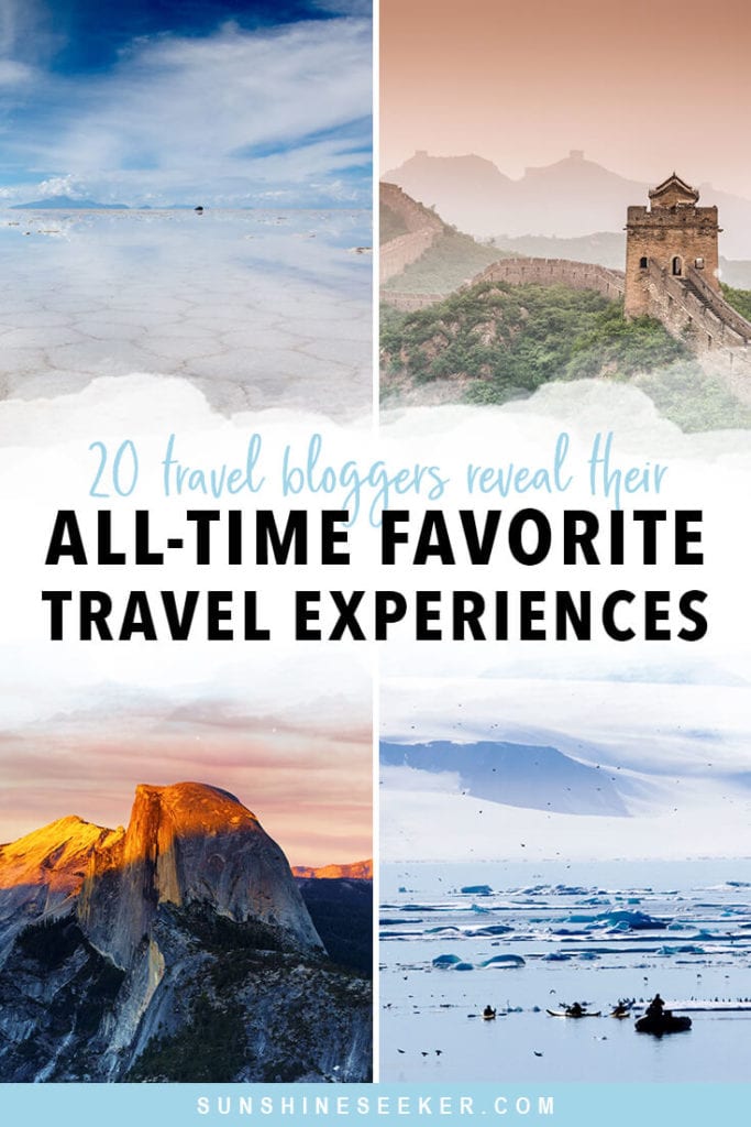 20 Travel bloggers reveal their most unforgettable travel experiences in the world. From exploring lesser-known national parks to swimming in the wadis of Oman and hot air ballooning in Cappadocia. Click through for 20 awesome bucket list ideas