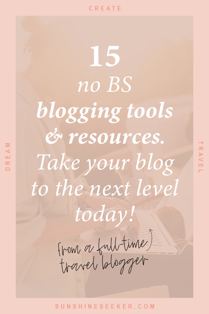 A no-BS guide to the blogging tools and resources you need to make blogging your full-time job. Don't waste money on unnecessary software and course you'll never finish!