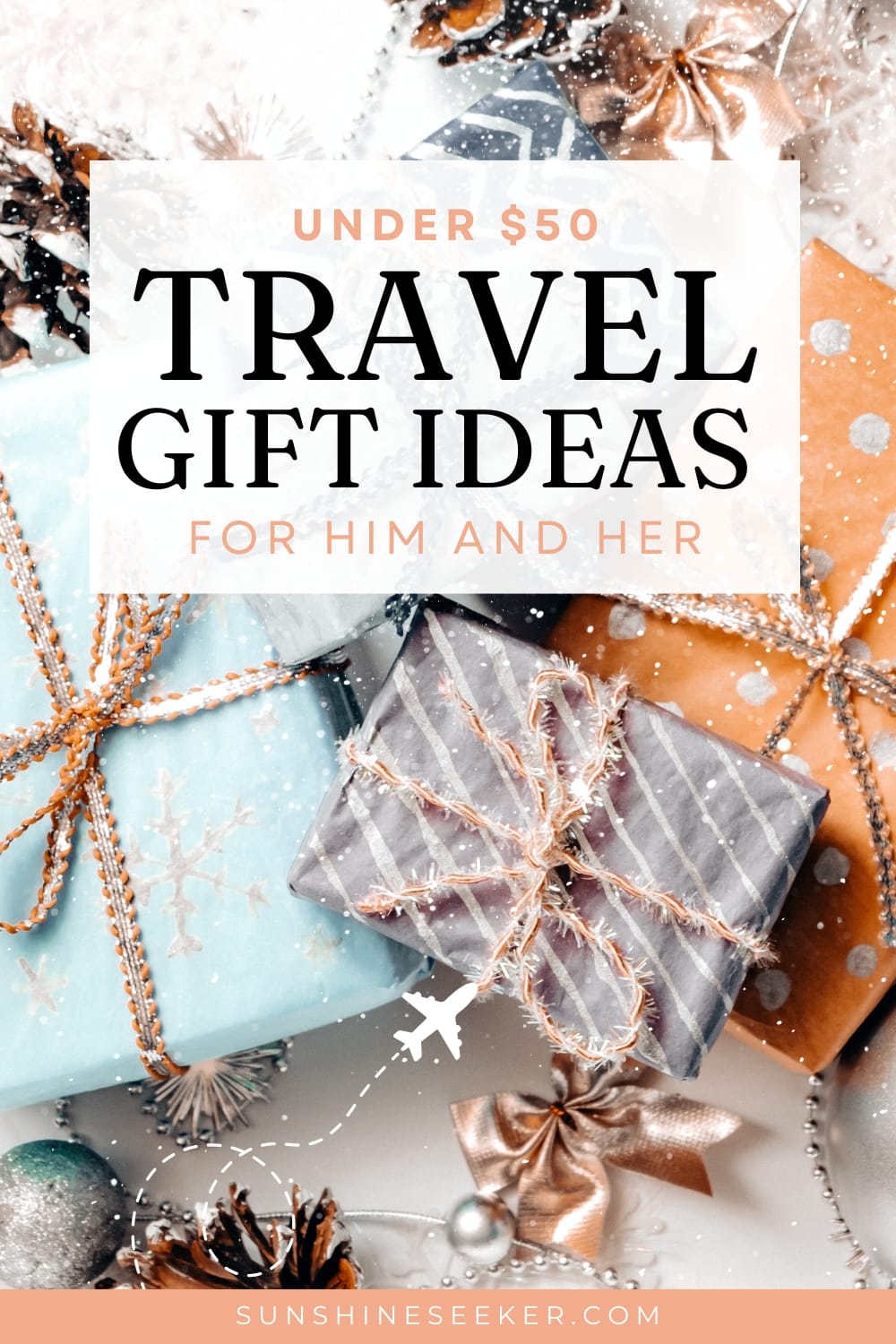 Christmas travel gift ideas under $50 for him and her. These travel gifts are affordable but also useful.