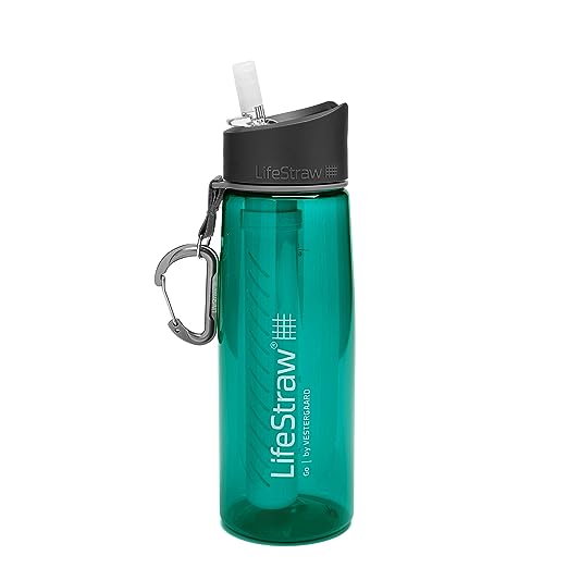 LifeStraw Go Filter Water Bottle is the perfect travel gift idea for him and her under $50.