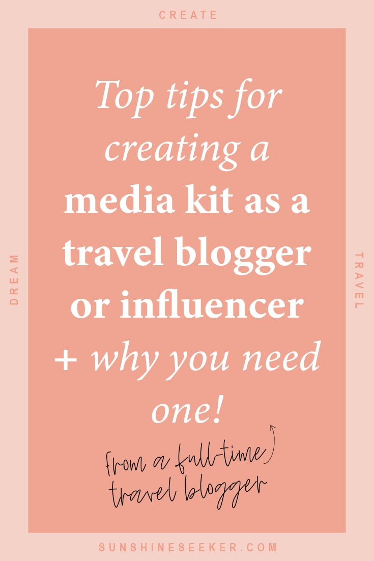 How to create a professional media kit as a travel blogger and Instagram influencer. What to include in a media kit + why you need one