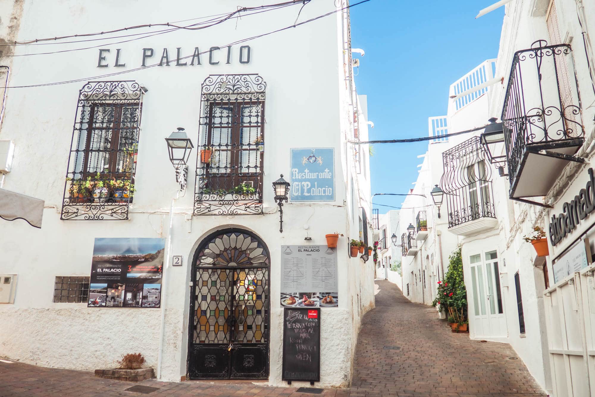 Beautiful white houses in Mojácar Pueblo, Spain - One of Andalucía's most beautiful white villages