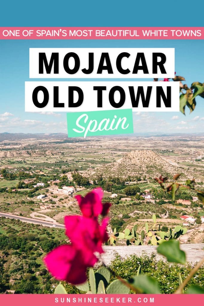 Click through to see why you should visit Mojácar Pueblo in Andalucía. One of Spain's most beautiful white villages I Things to do in Almeria I White Town Andalucía I Pueblos Blancos Andalucia I When to visit Mojácar Pueblo + The most Instagrammable street corner in Spain