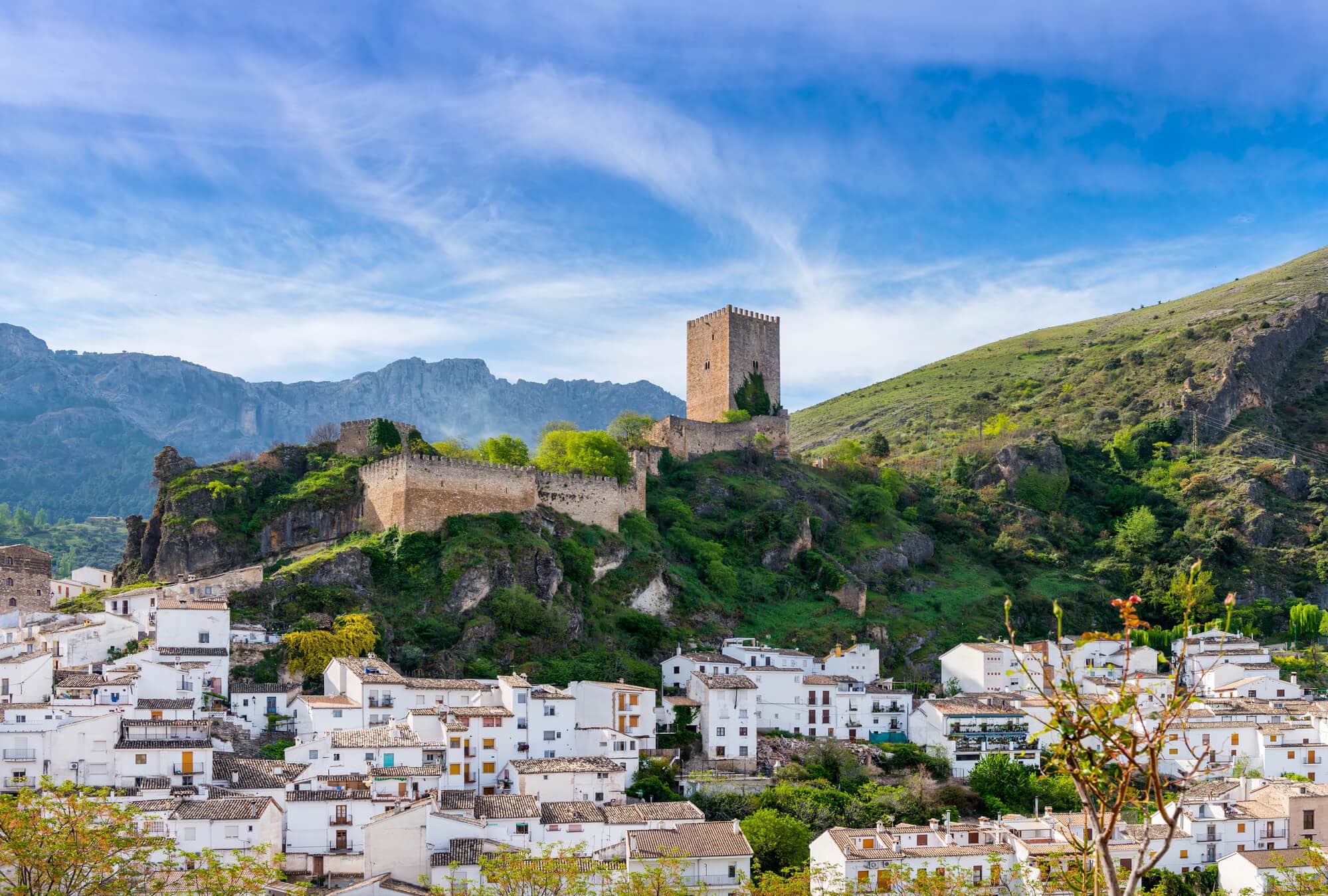 An old fortress towering over the white town of Cazorla - One of Spain's true hidden gems