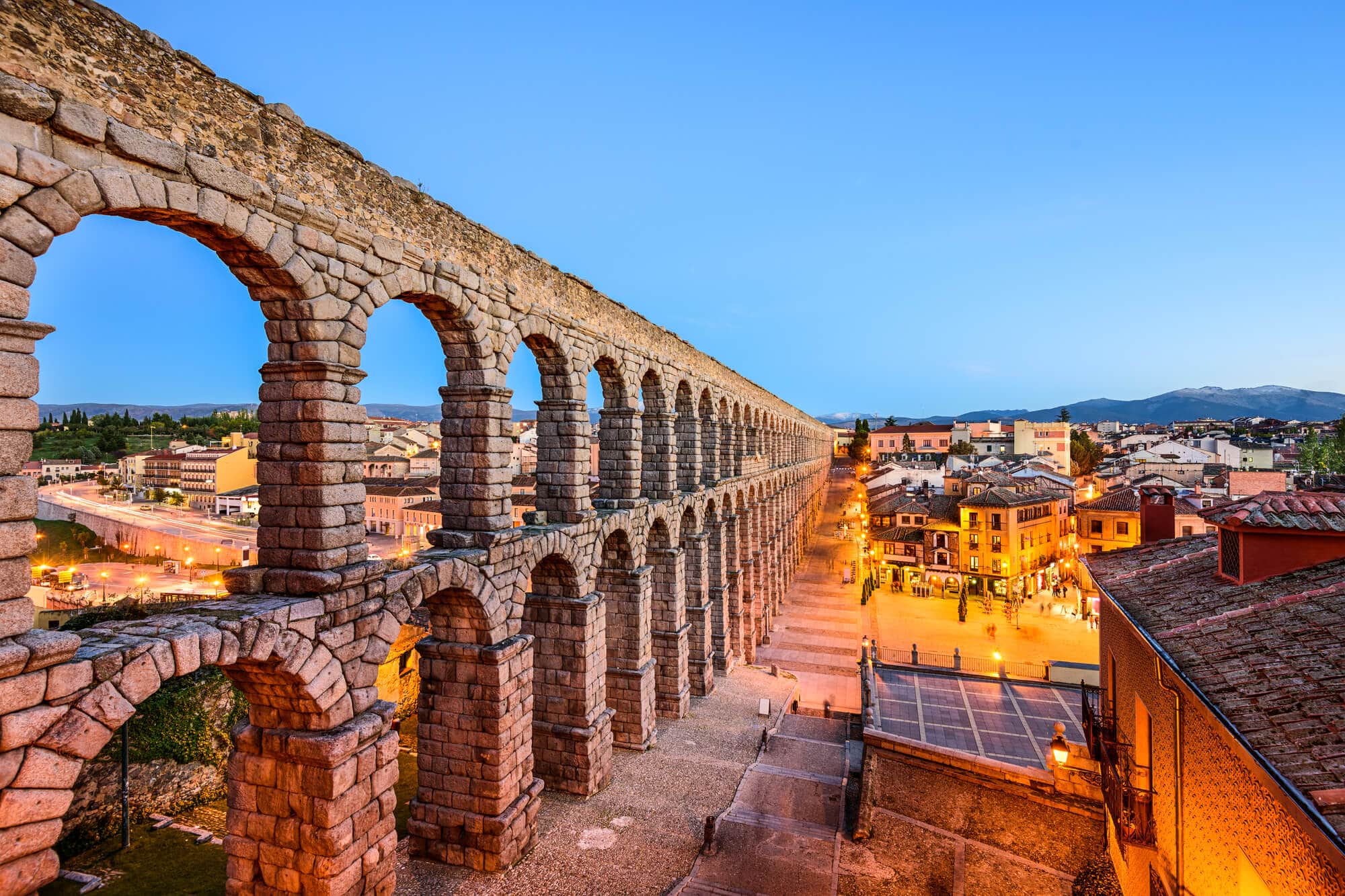 The ancient Roman Aqueduct in Segovia - The Ultimate Spain Bucket List experience