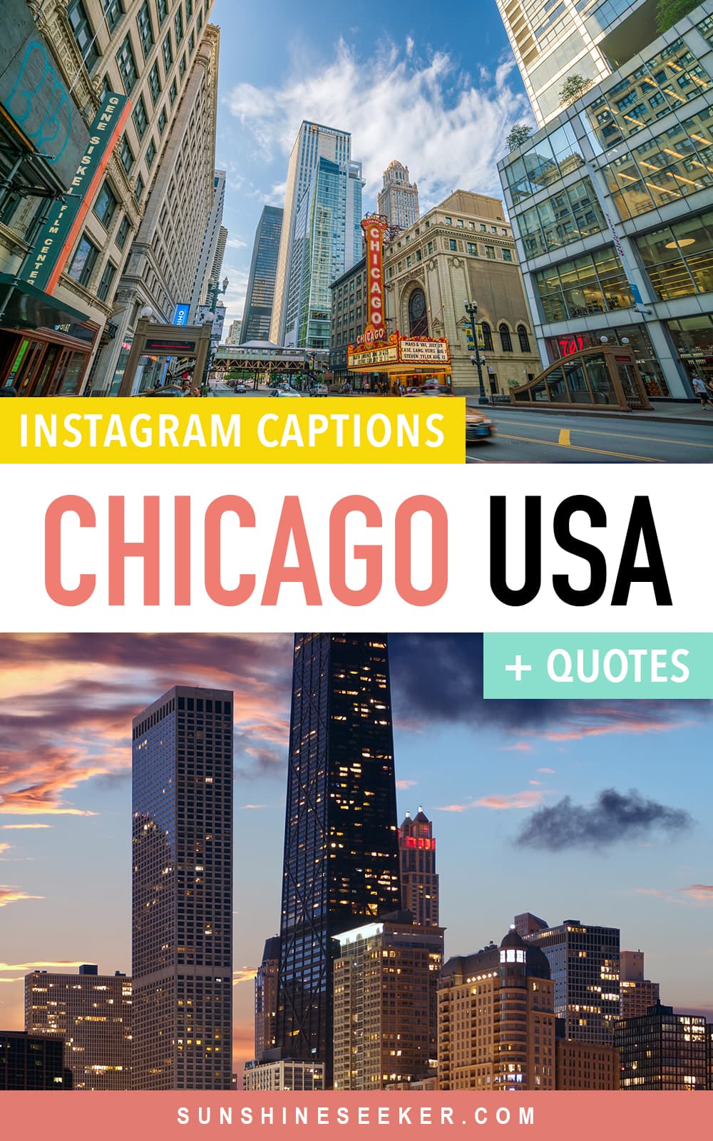 110+ Chicago Instagram captions to spice up your next social media post. Here you'll find "ready to post" Chicago Instagram captions, funny Chicago Instagram captions and quotes about Chicago by famous people.