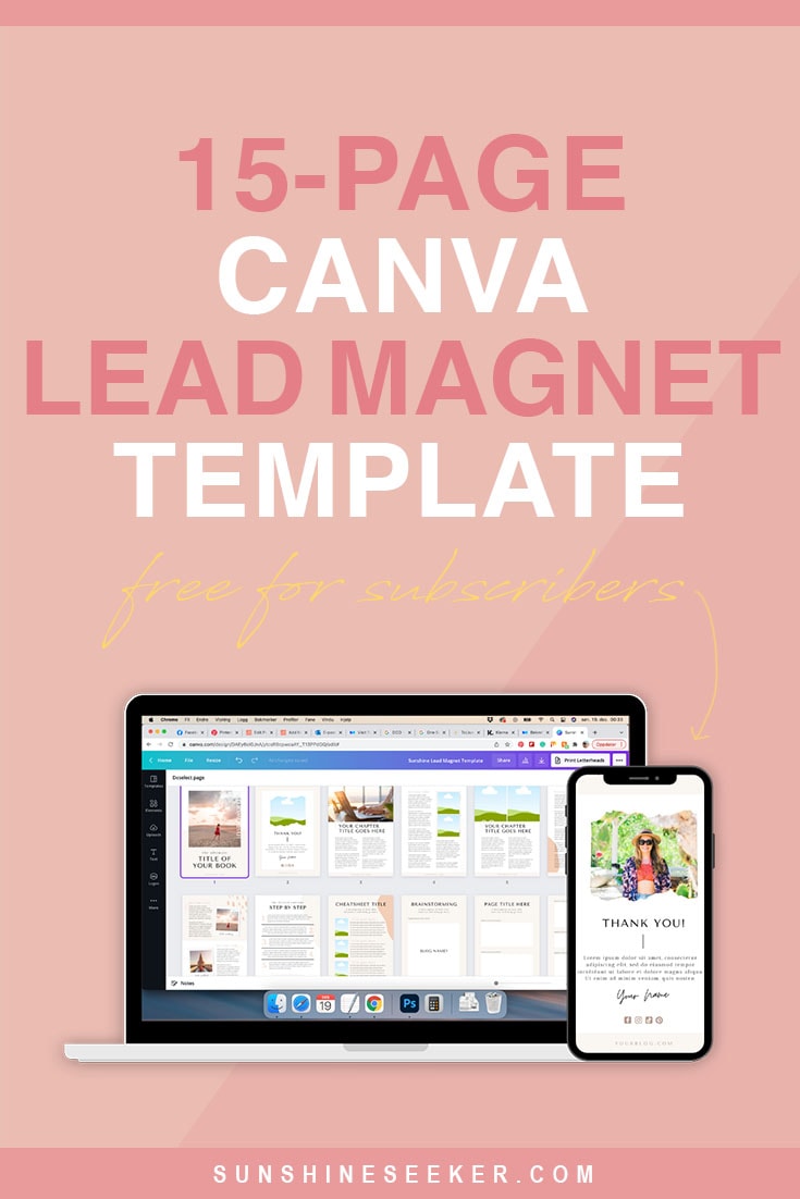 Free 15-page lead magnet/workbook Canva template - Create your first freebie today!