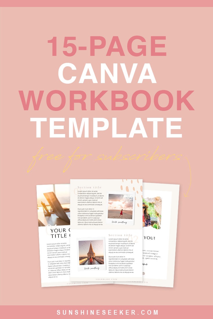 Free 15-page lead magnet/workbook Canva template - Create your first freebie today!