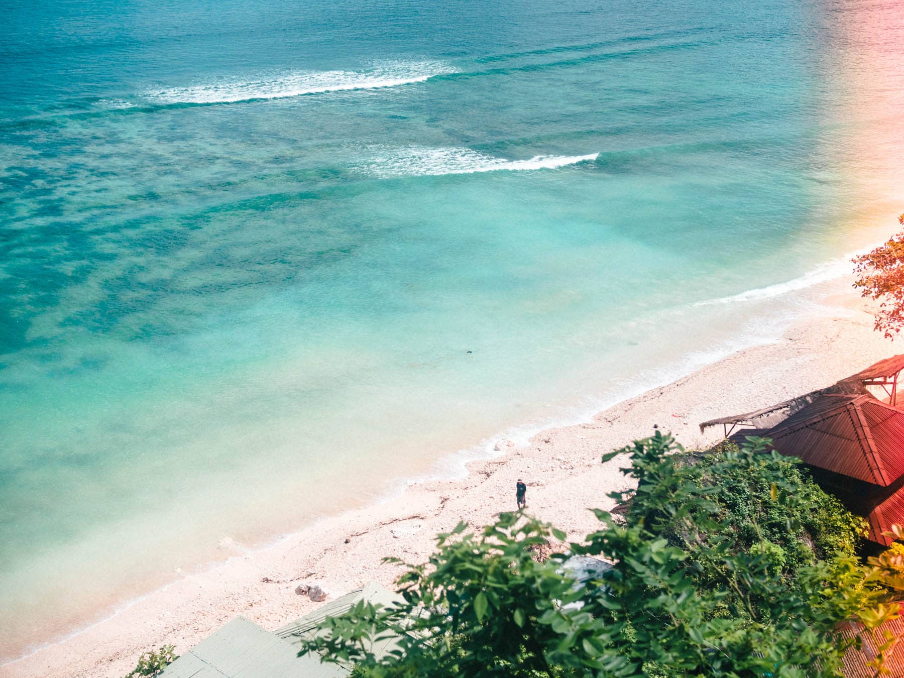 View of Padang Padang (Thomas beach) in Uluwatu - Bali captions and quotes for Instagram