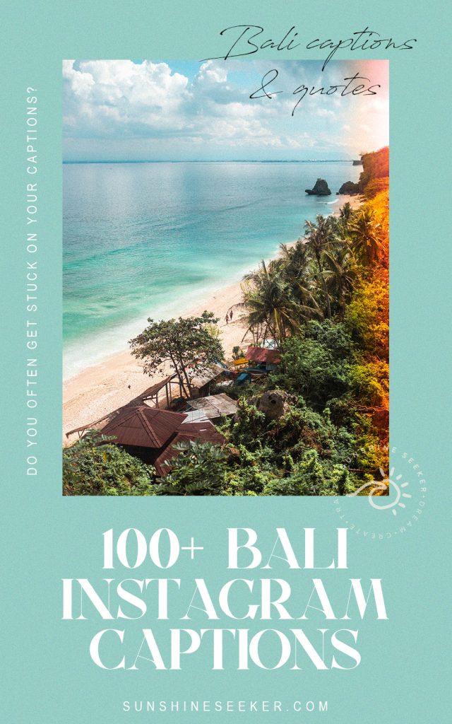 Discover the best Bali captions and quotes for Instagram I Bali puns I Short Bali captions I Canggu captions for Instagram I Ubud captions