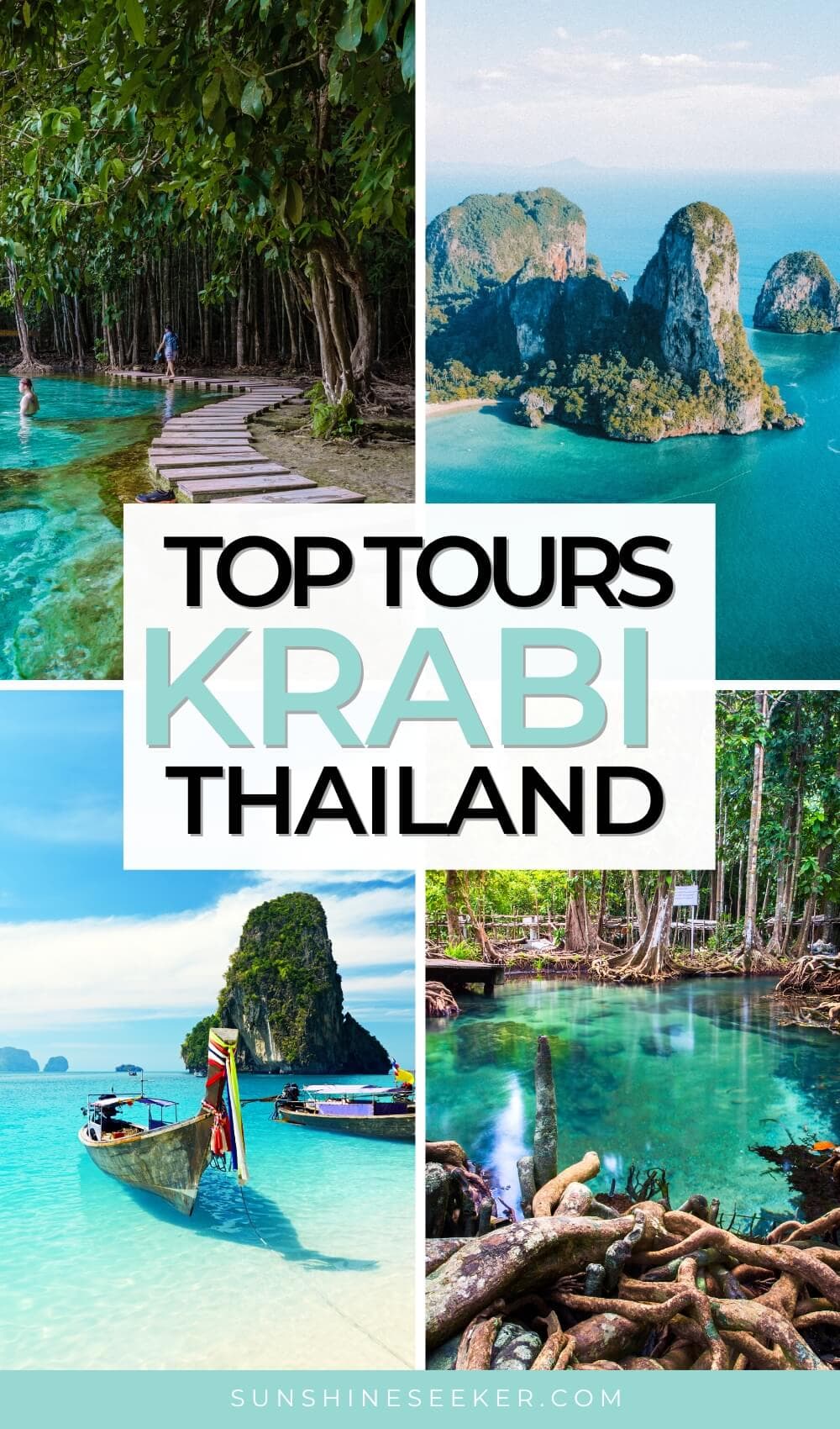 Explore the hidden gems and highlights of Krabi Thailand on these affordable guided tours. Relax in a hot spring, explore the famous Maya Bay, swim in Emerald Pool and snorkel in the clearest water you'll ever see. The landscape in Krabi is just insane, don't miss out!