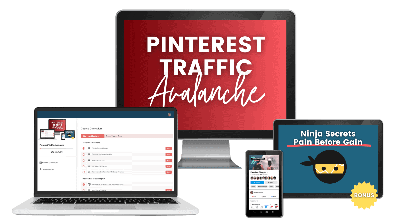 Create and Go course reviews 2023 - Pinterest Traffic Avalanche, part of the Pro Blogger Bundle
