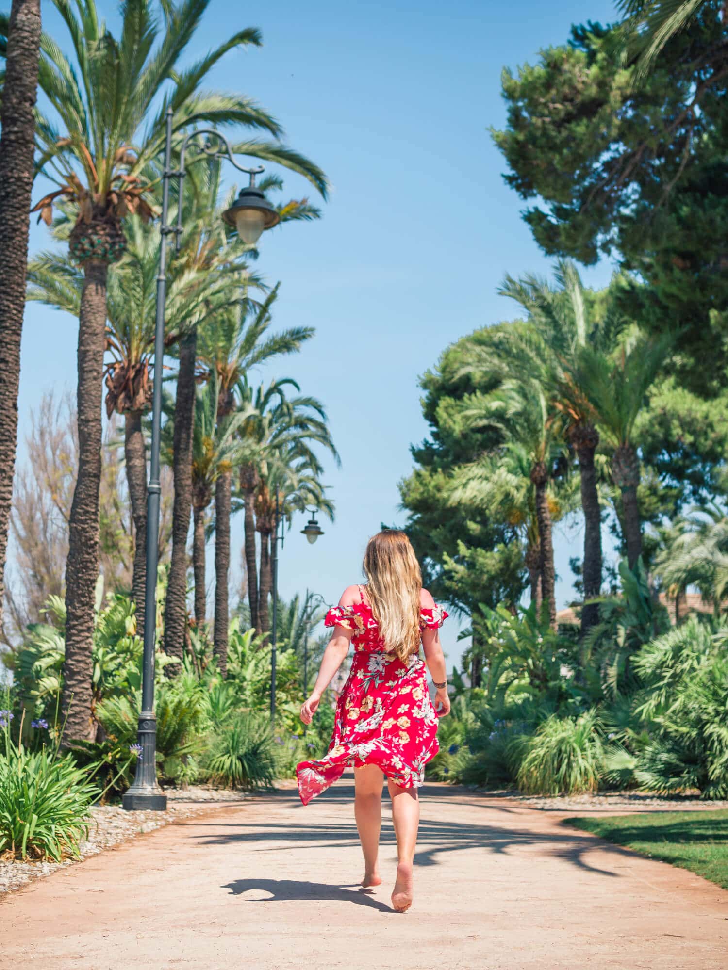 The impressive palm tree garden at Hacienda Riquelme Golf Resort