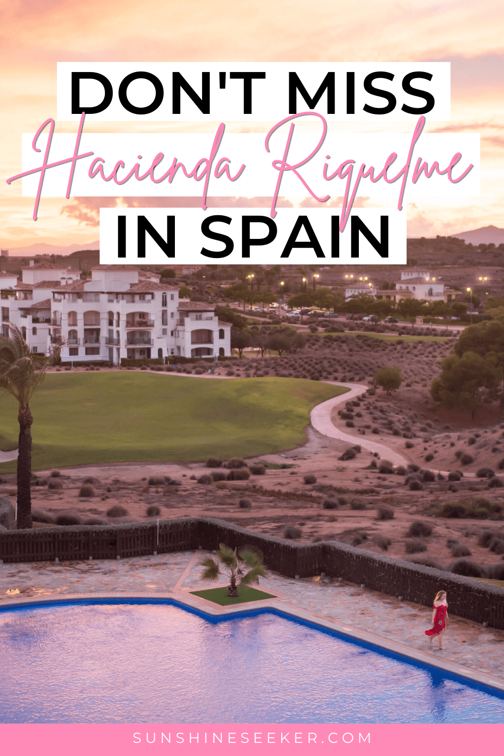Looking for a holiday destination in Murcia, Spain? Just a short flight from the UK, don't miss the incredibly beautiful Hacienda Riquelme, one of the best golf resorts in Spain. Murcia is still a mostly untouched and unknown region that you have to experience. Everything you need to know before visiting Hacienda Riquelme Golf Resort!