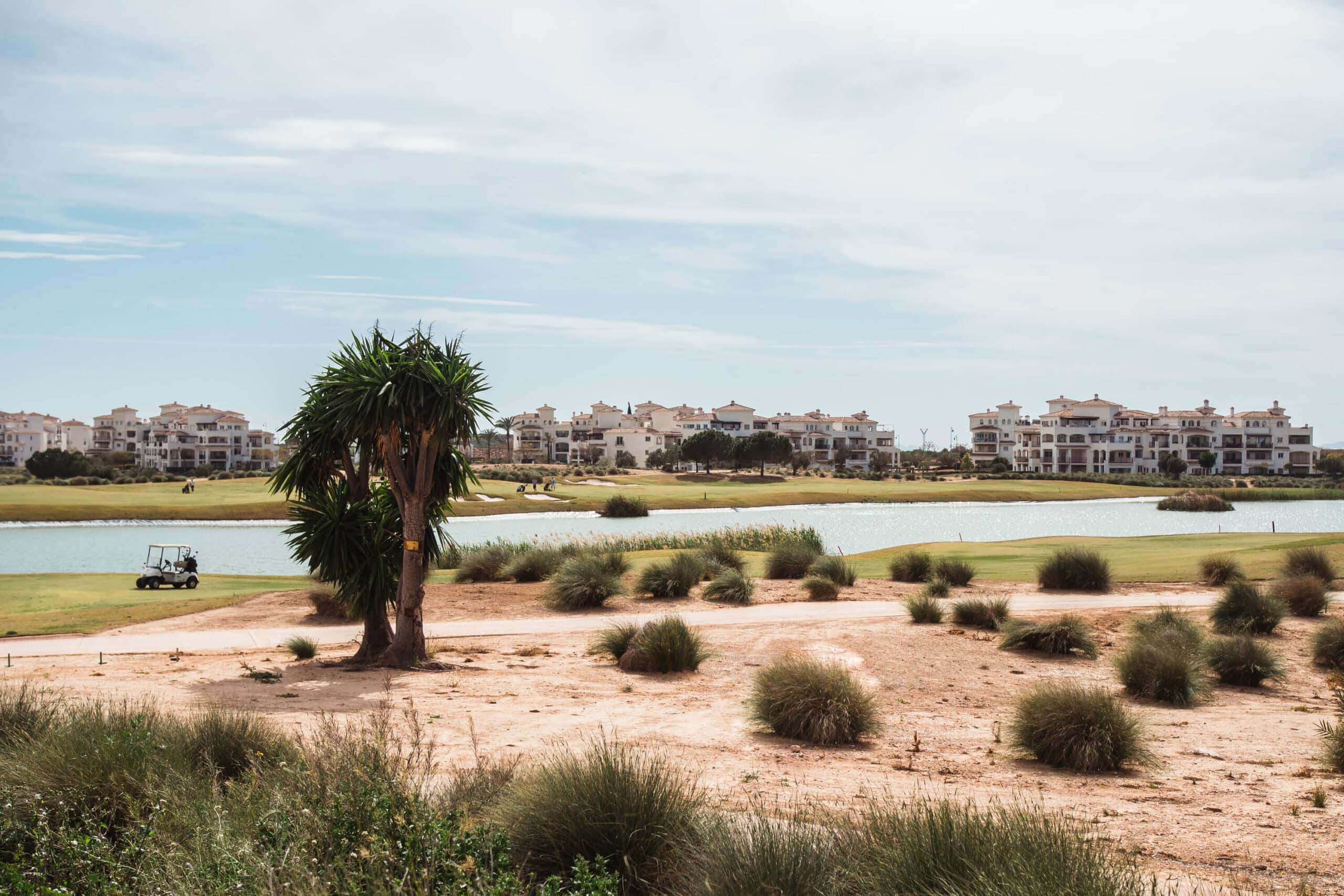 Hacienda Riquelme Golf resort, complete with beautiful Mediterranean style hommes and an 18 hole Nicklaus Design golf course.