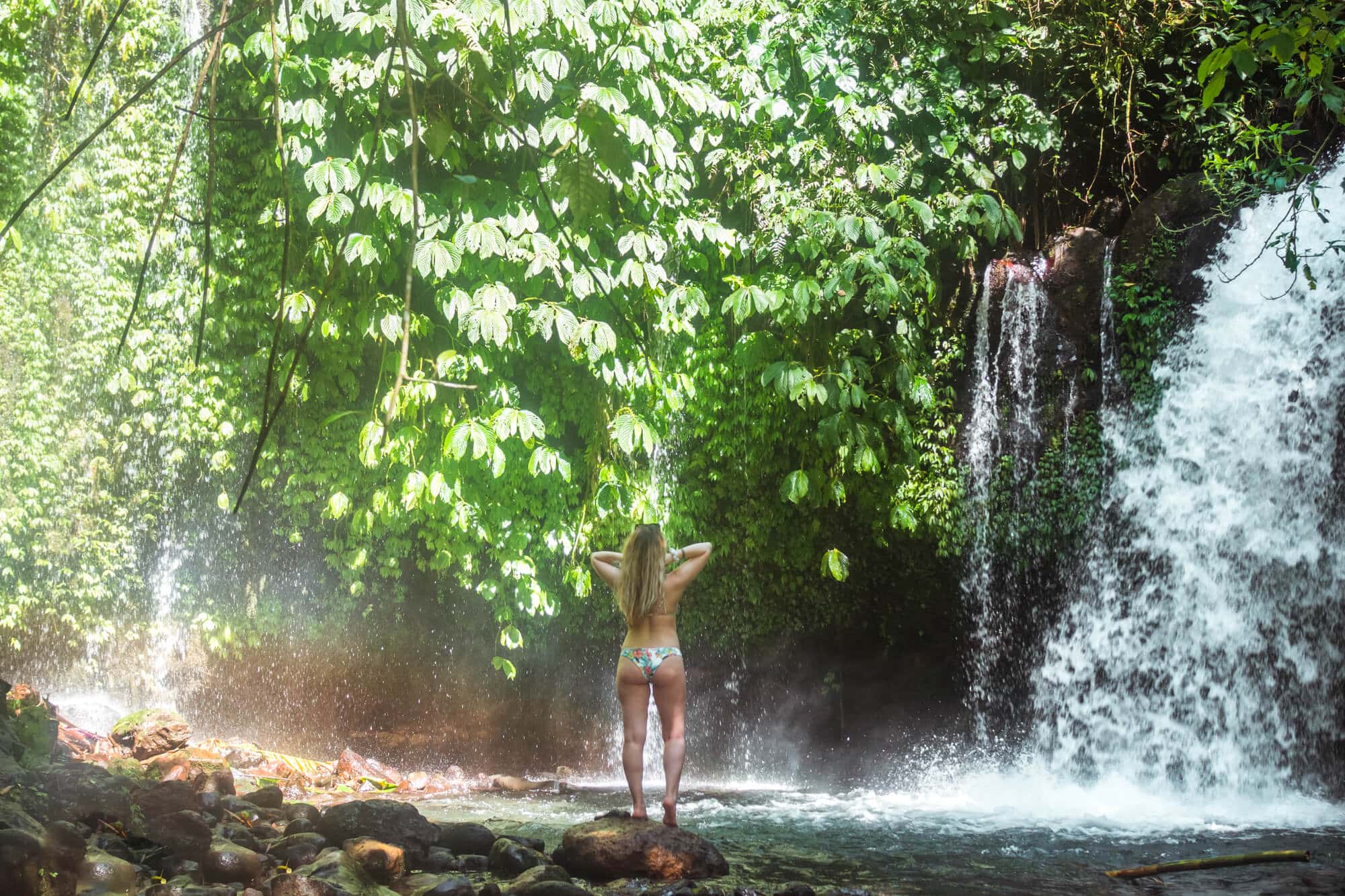 Yeh Hoo Waterfall, one of the attractions close to Jatiluwih Rice Terraces