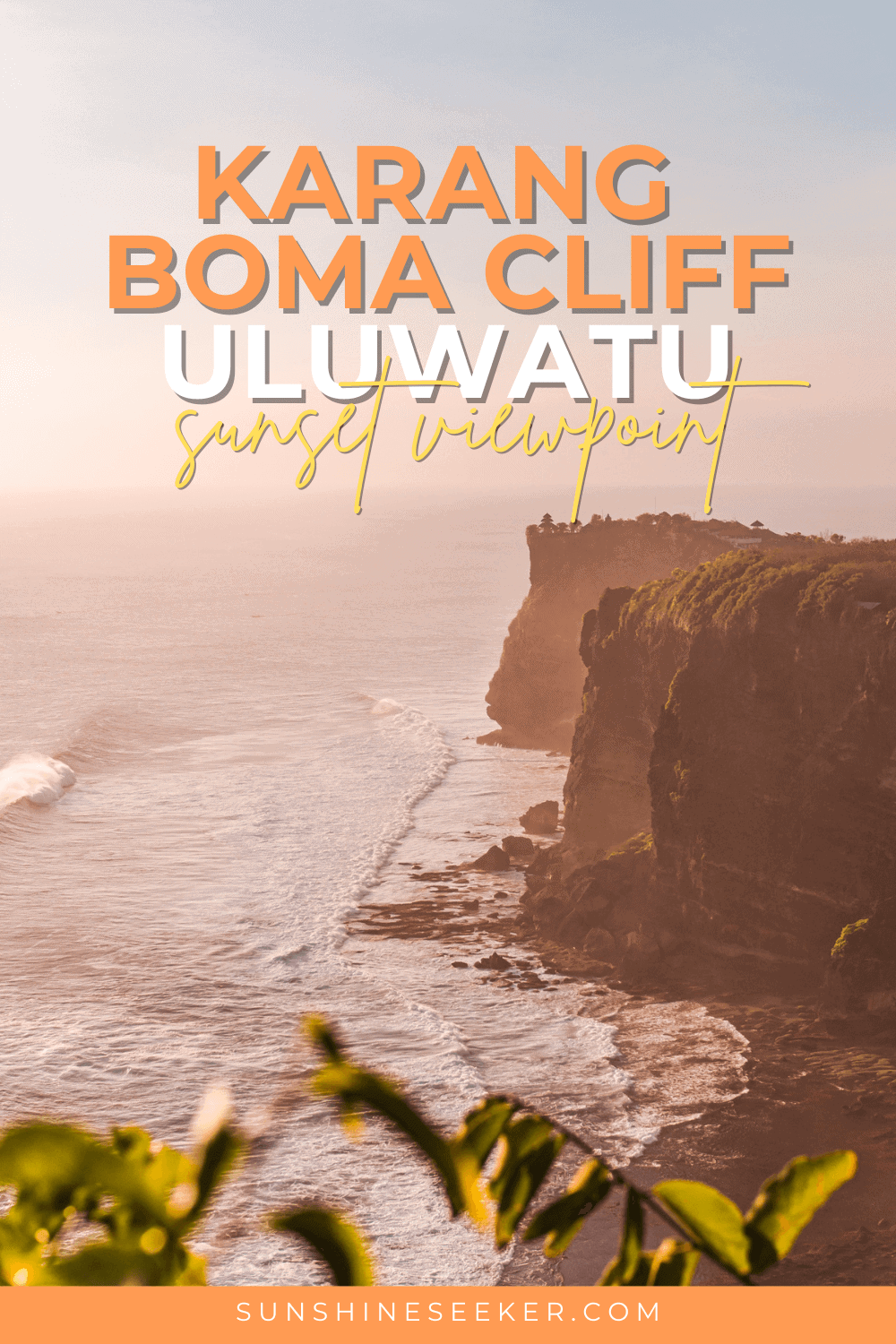 Don't miss the incredible sunset viewpoint Karang Boma Cliff in Uluwatu, Bali. How to get there, what to expect + photography tips. Karang Boma Cliff, the best sunset in Uluwatu.