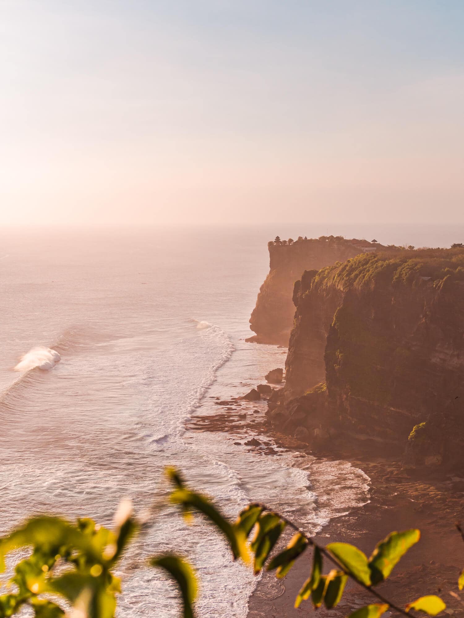 Sunset view of the Uluwatu Cliffs from Karang Boma Cliff