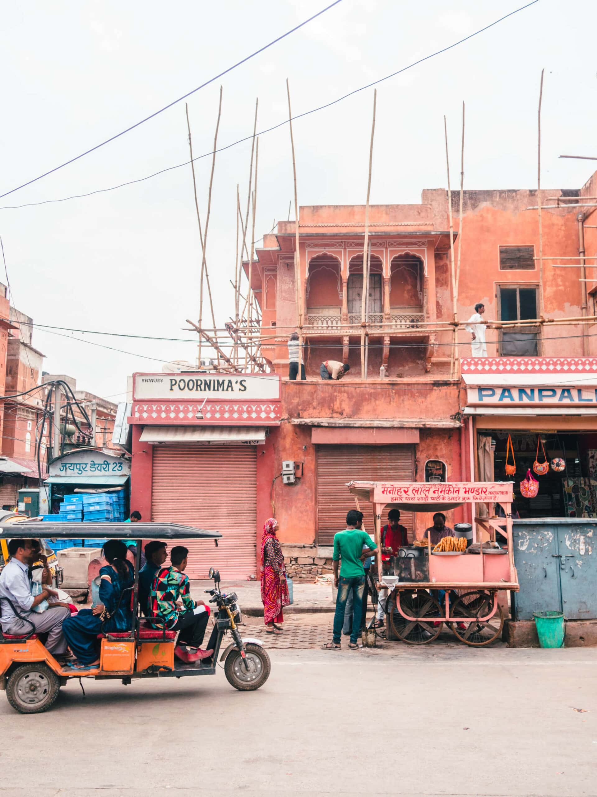 The busy streets of Jaipur, India's Pink City.