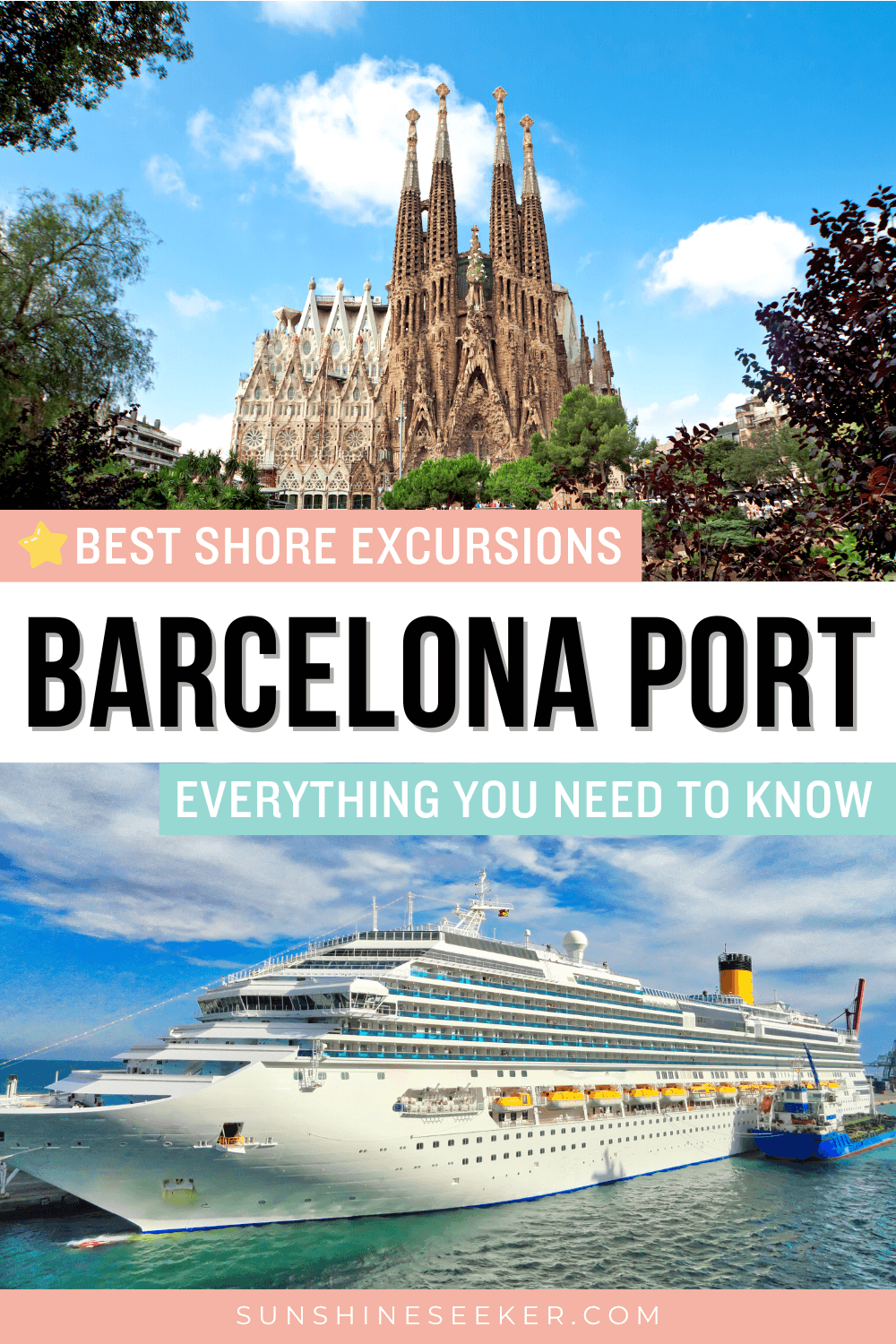 Your complete guide to Barcelona cruise port. The best shore excursions and how to get around Barcelona from the cruise port. Everything you need to know before you dock at Barcelona cruise port in Spain.