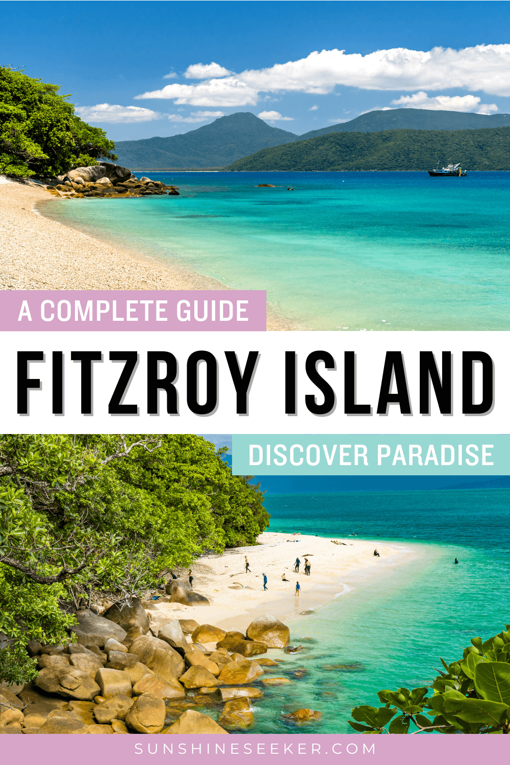 Discover the beautiful Fitzroy Island just outside Cairns in Australia. Set right in the middle of the Great Barrier Reef, Fitzroy Island is a paradise for swimming, snorkeling, diving and kayaking.