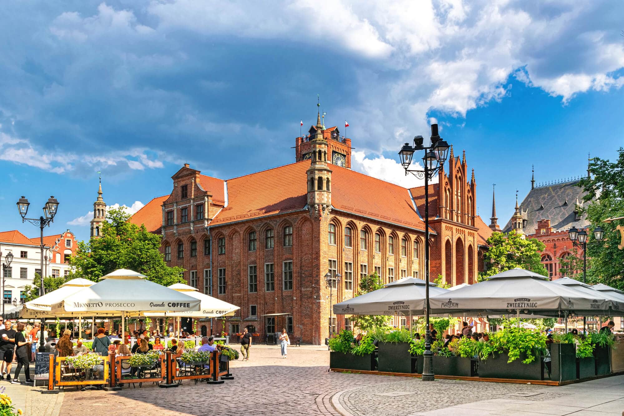 The city center in Torun, one of the most underrated cities in Poland and the perfect day trip from Gdansk.