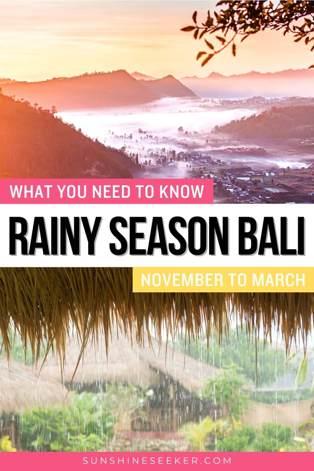 This is everything you need to know before visiting Bali during the rainy season. Where to stay, top things to do while it's raining and which months gets the most rain during the rainy season in Bali.