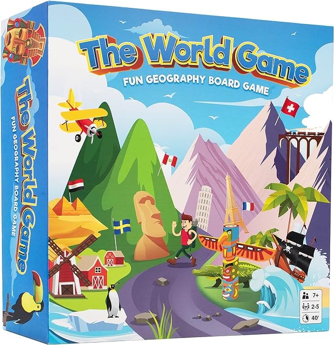 The World Game board game, the perfect travel gift under $50 for the whole family.
