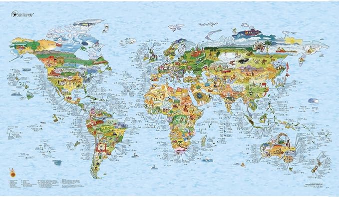 World surf map - Best travel gift ideas under $50 that are actually useful.