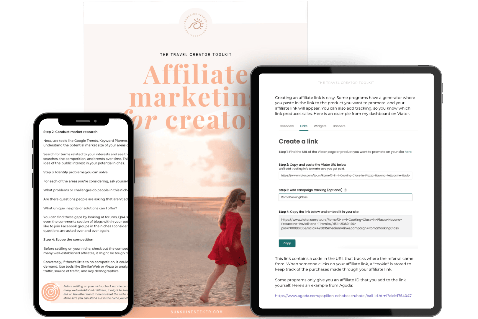 Affiliate marketing guide for creators included in the Travel Creator Toolkit