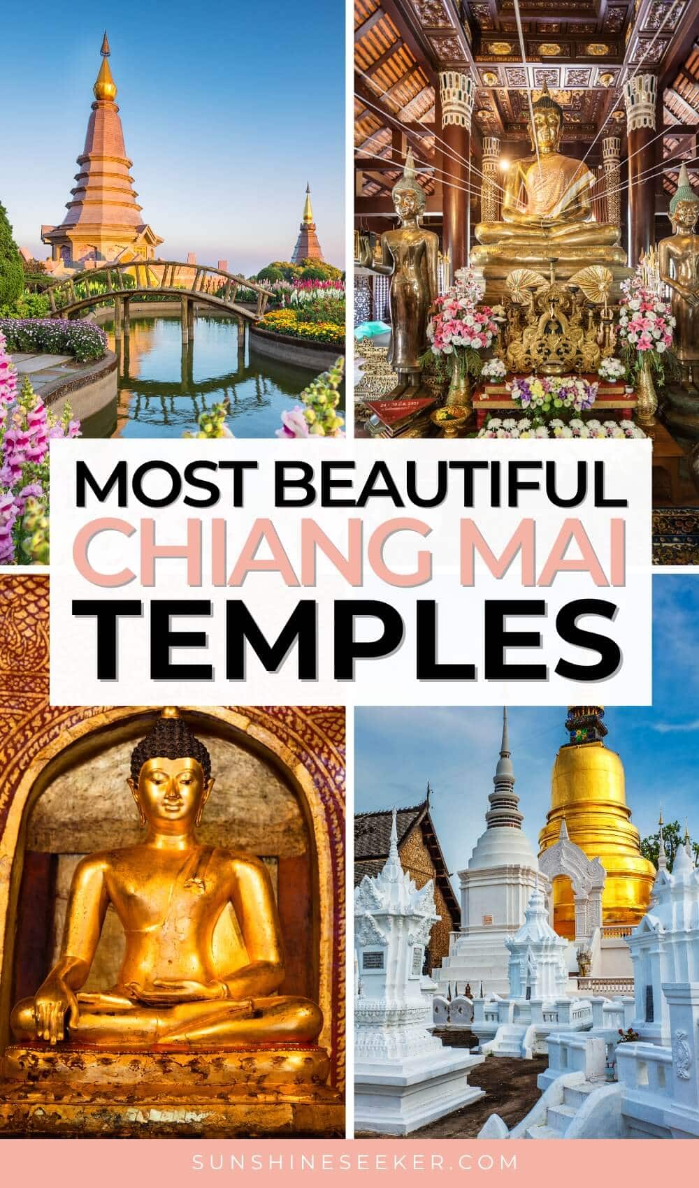 Discover all the best and most beautiful temples in Chiang Mai, Thailand. How to get around to the many temples in Chiang Mai and things you need to know before you visit. Chiang Mai temple map.