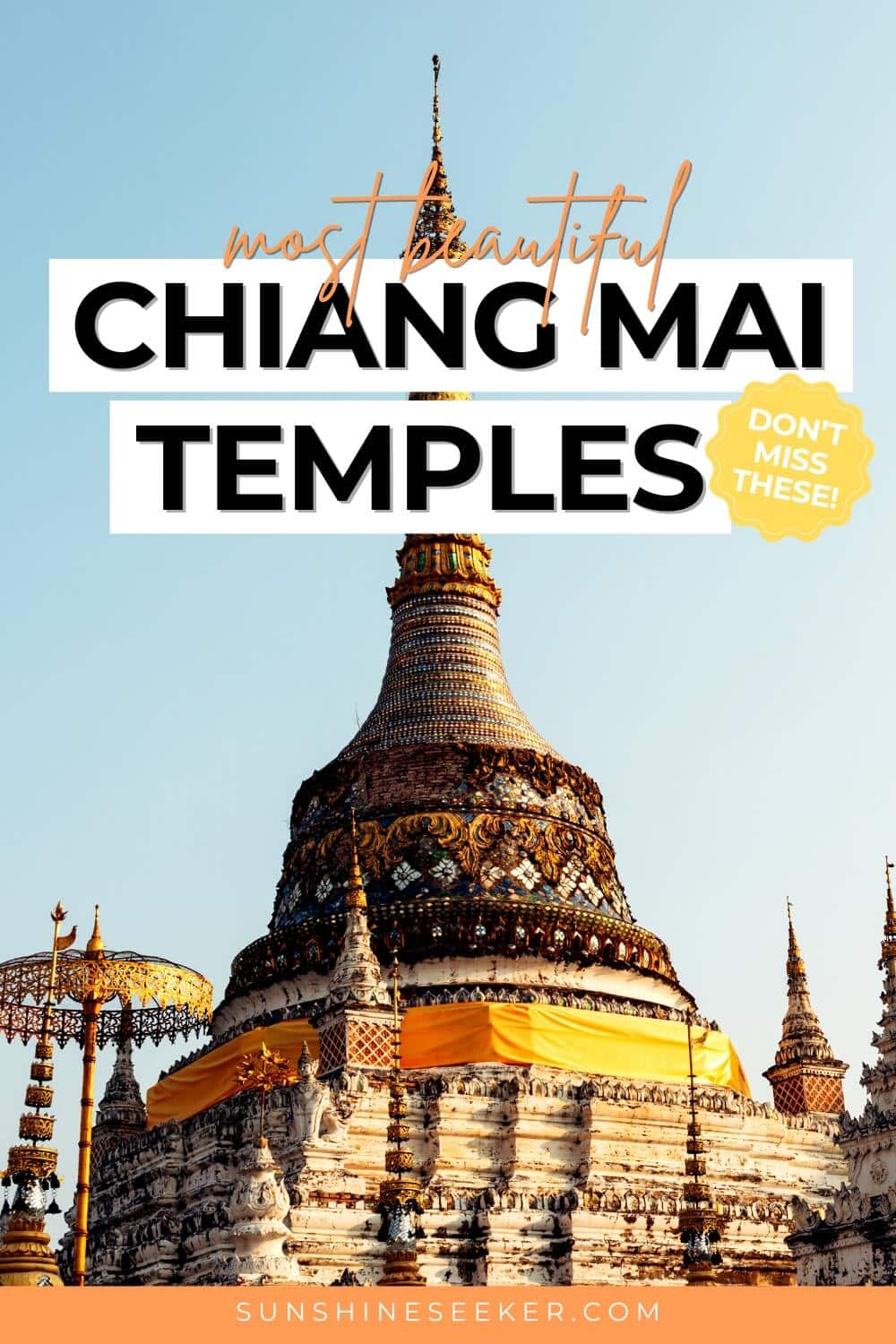 Discover all the best and most beautiful temples in Chiang Mai, Thailand. How to get around to the many temples in Chiang Mai and things you need to know before you visit. Chiang Mai temple map.