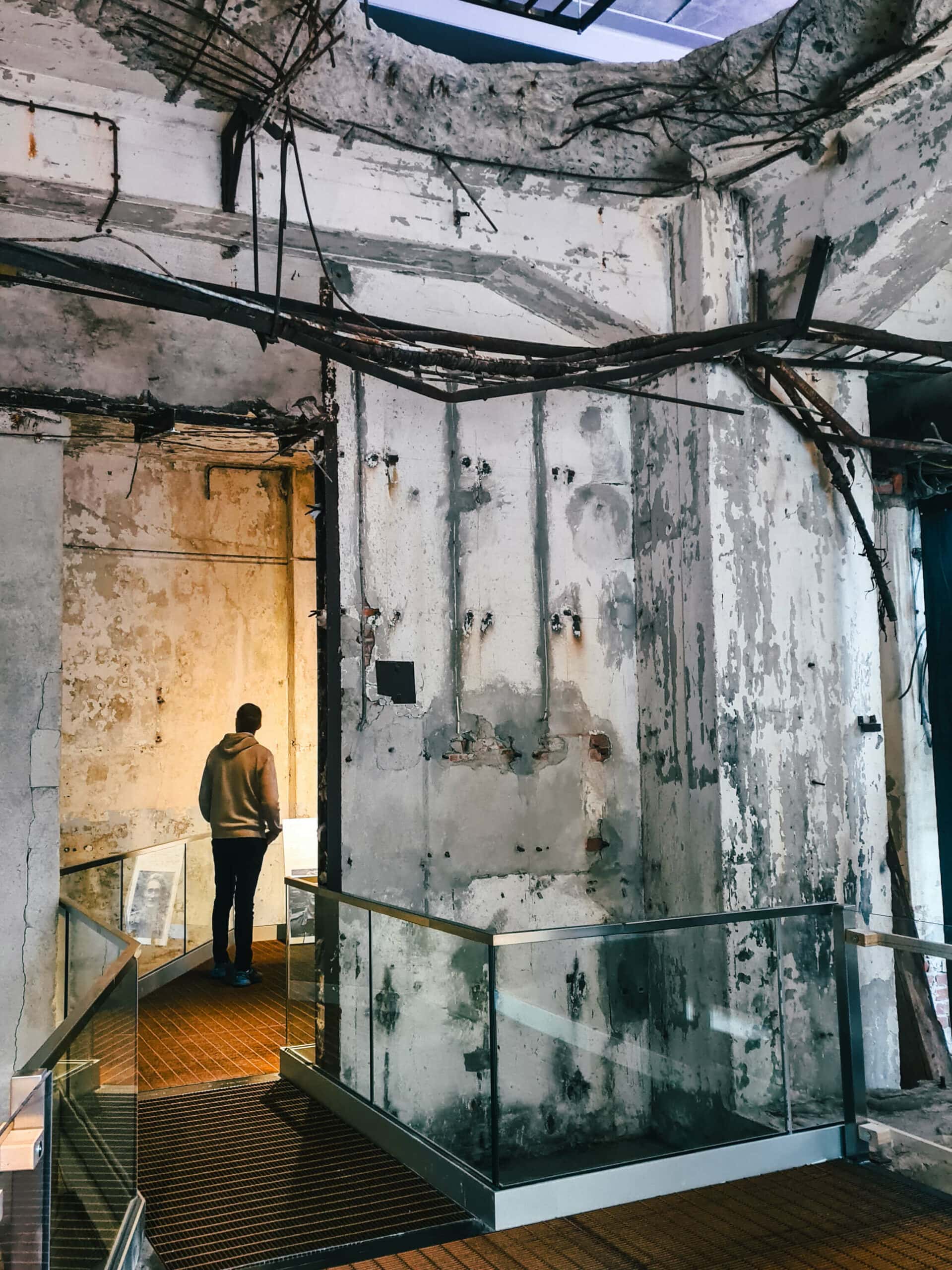 Inside the old Vemork hydropower plant in Rjukan, Norway.