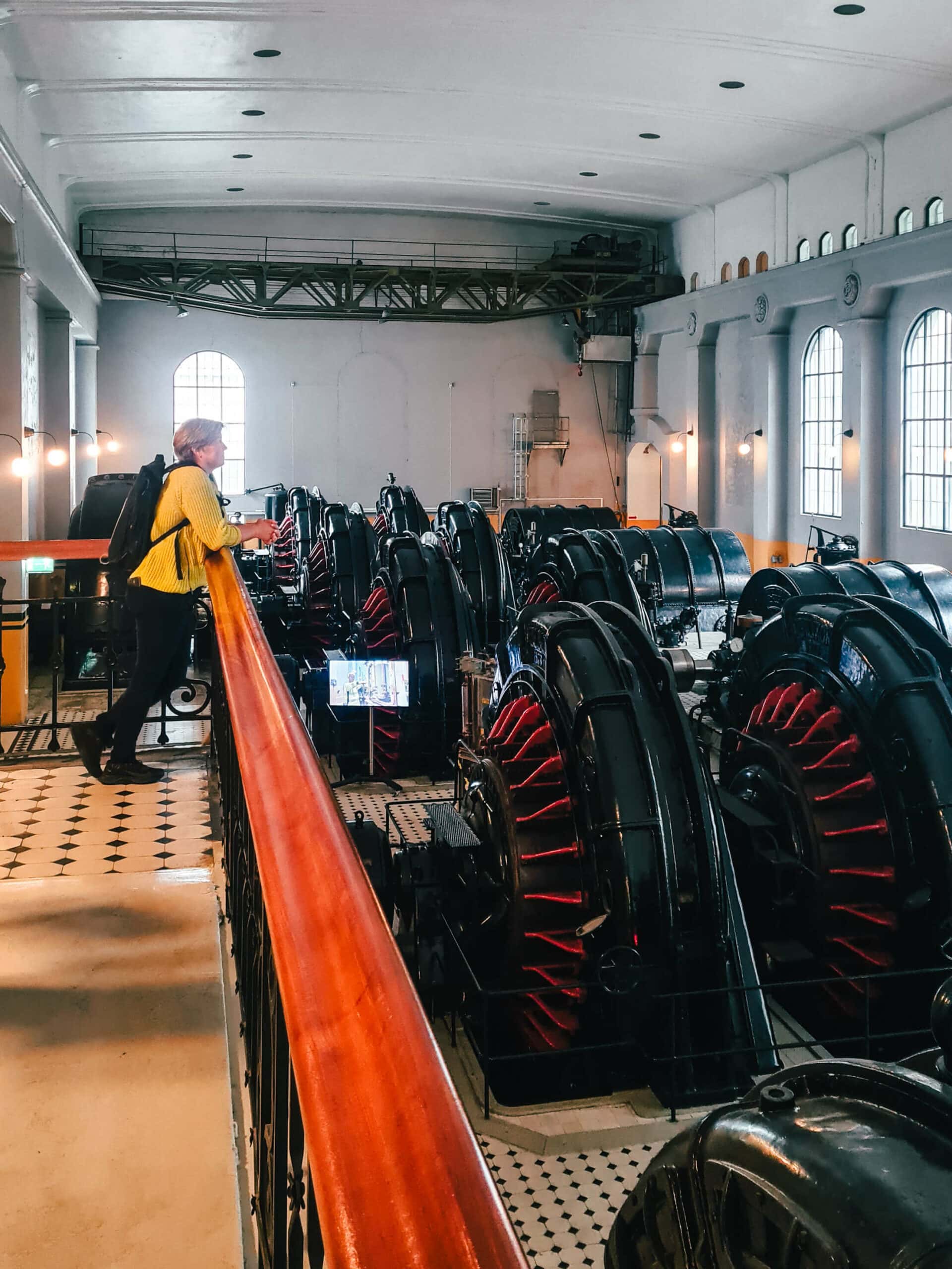 Inside the old Vemork hydropower plant in Rjukan, Norway.