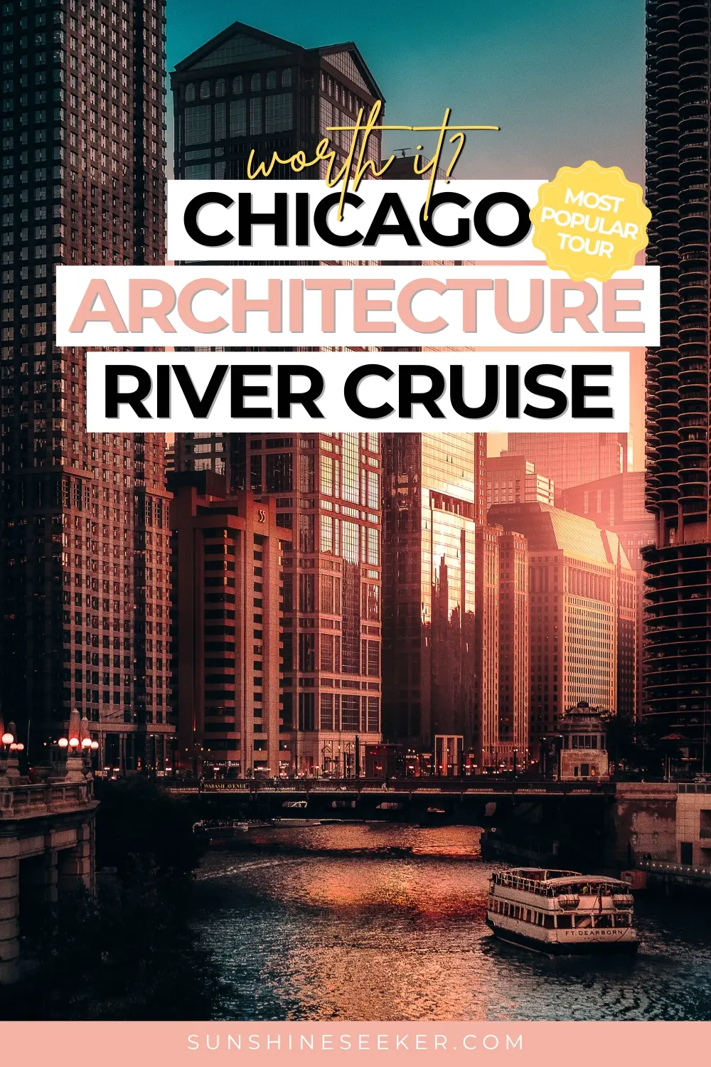 Don't miss this architectural river cruise while in Chicago. It was my favorite tour in Chicago. Learn about the Windy City's beautiful architecture and see it all from a unique perspective. Best Chicago tour. Best Chicago River Cruise.