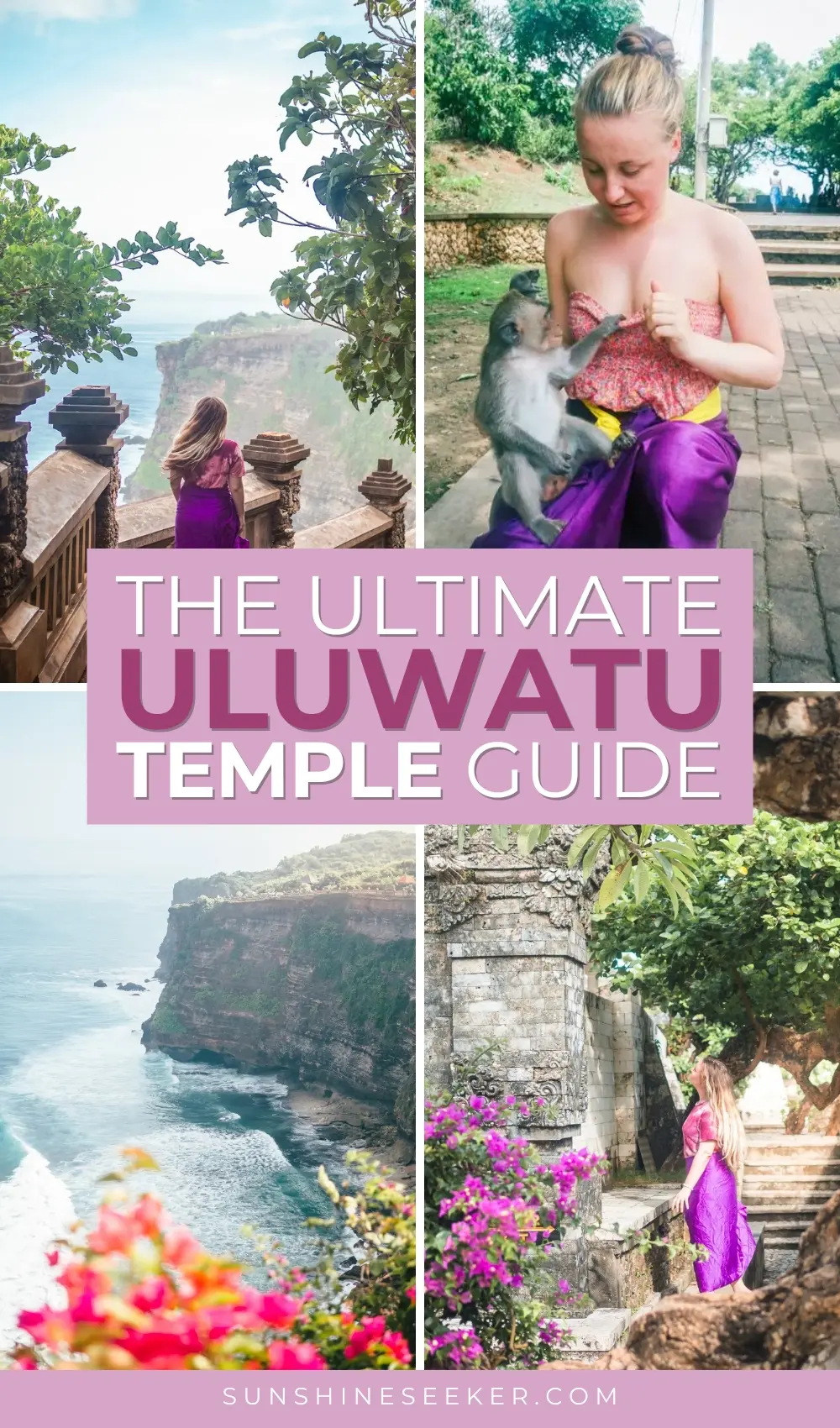 Click through for a complete guide to Uluwatu Temple in Bali. See why it is one of my favorite temples on the island and how to stay safe around the monkeys. Uluwatu Temple.