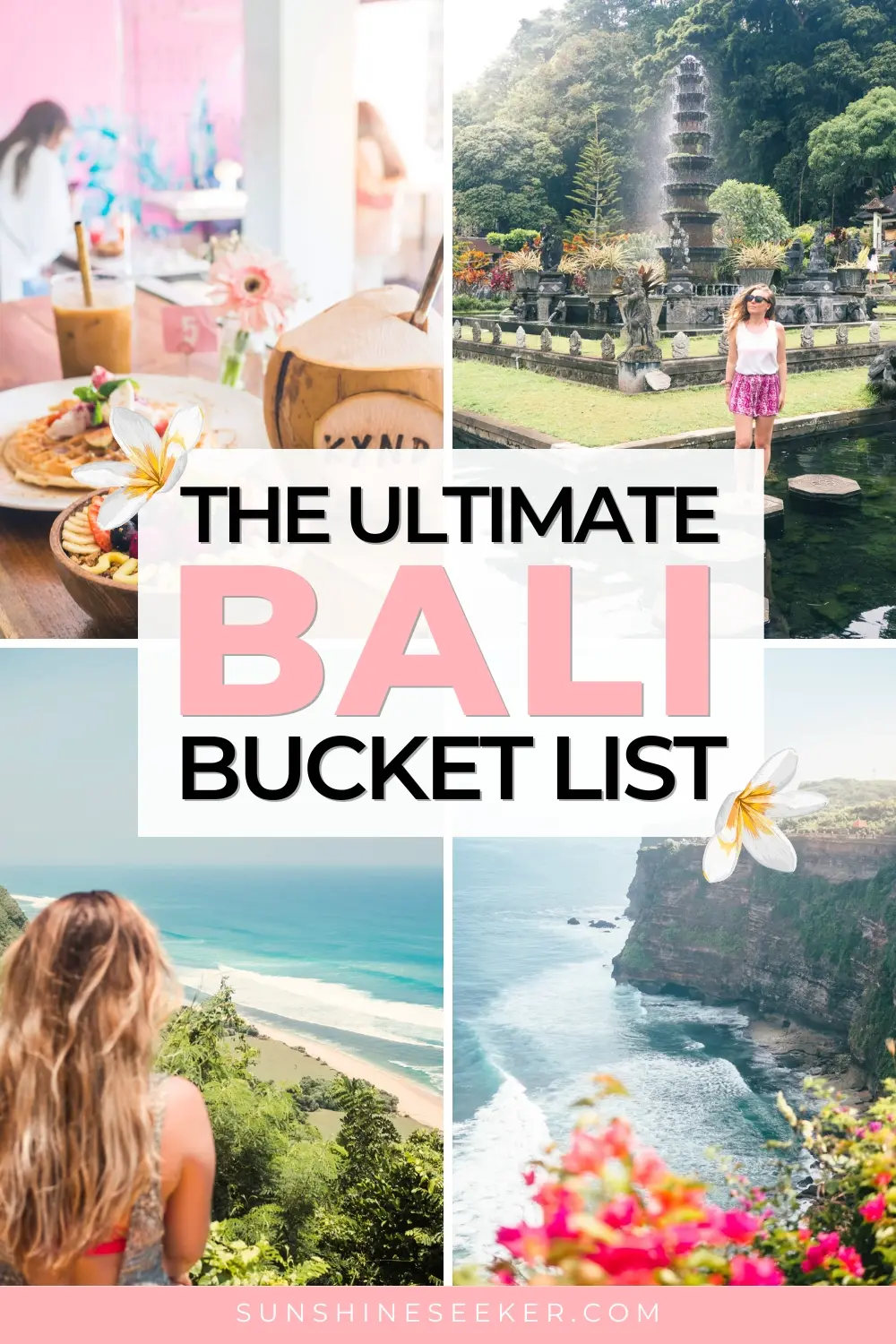 The ultimate Bali Bucket List. Discover all the best things to do in Bali, Indonesia. From Instagrammable pools and incredible beaches to hidden waterfalls and unique restaurants.