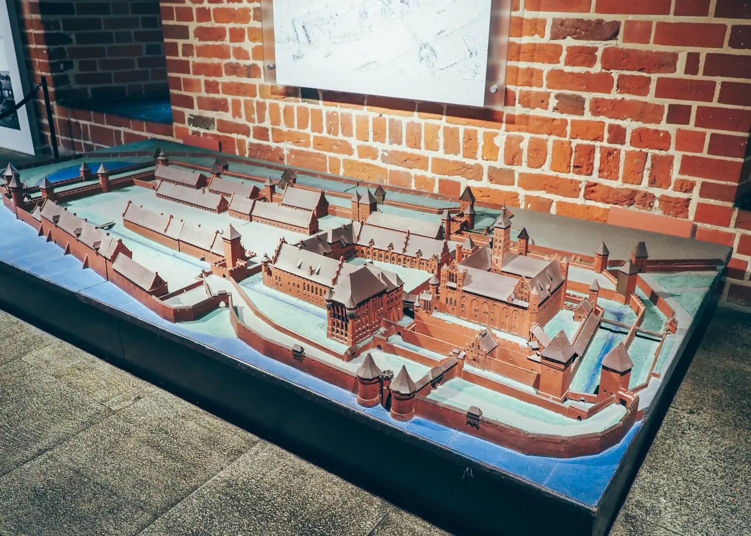 Miniature model of Malbork Castle at the visitor's center at Malbork Castle.