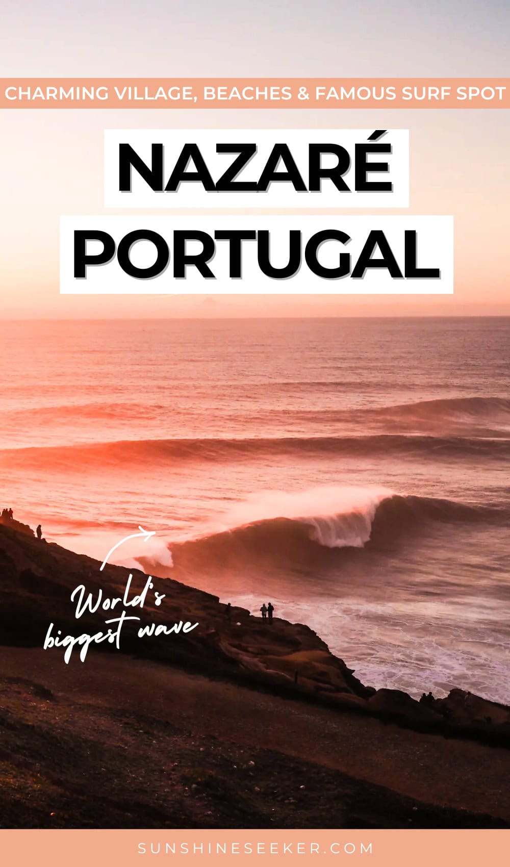 Click through to see why Nazaré needs to be on your Portugal bucket list. See the biggest waves in the world, along with charming villages and dreamy beaches. Discover the best things to do in Nazaré, where to stay and how to see the big surf at Praia do Norte. Nazaré Portugal.