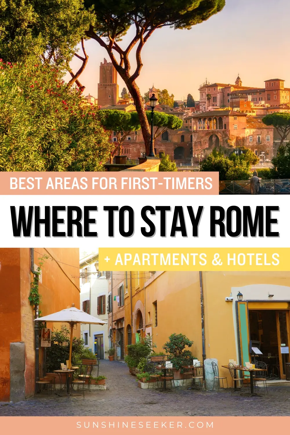 Click through for a list of the best areas to stay in Rome, Italy for first-timers. Including all the best apartments and hotels in every budget.