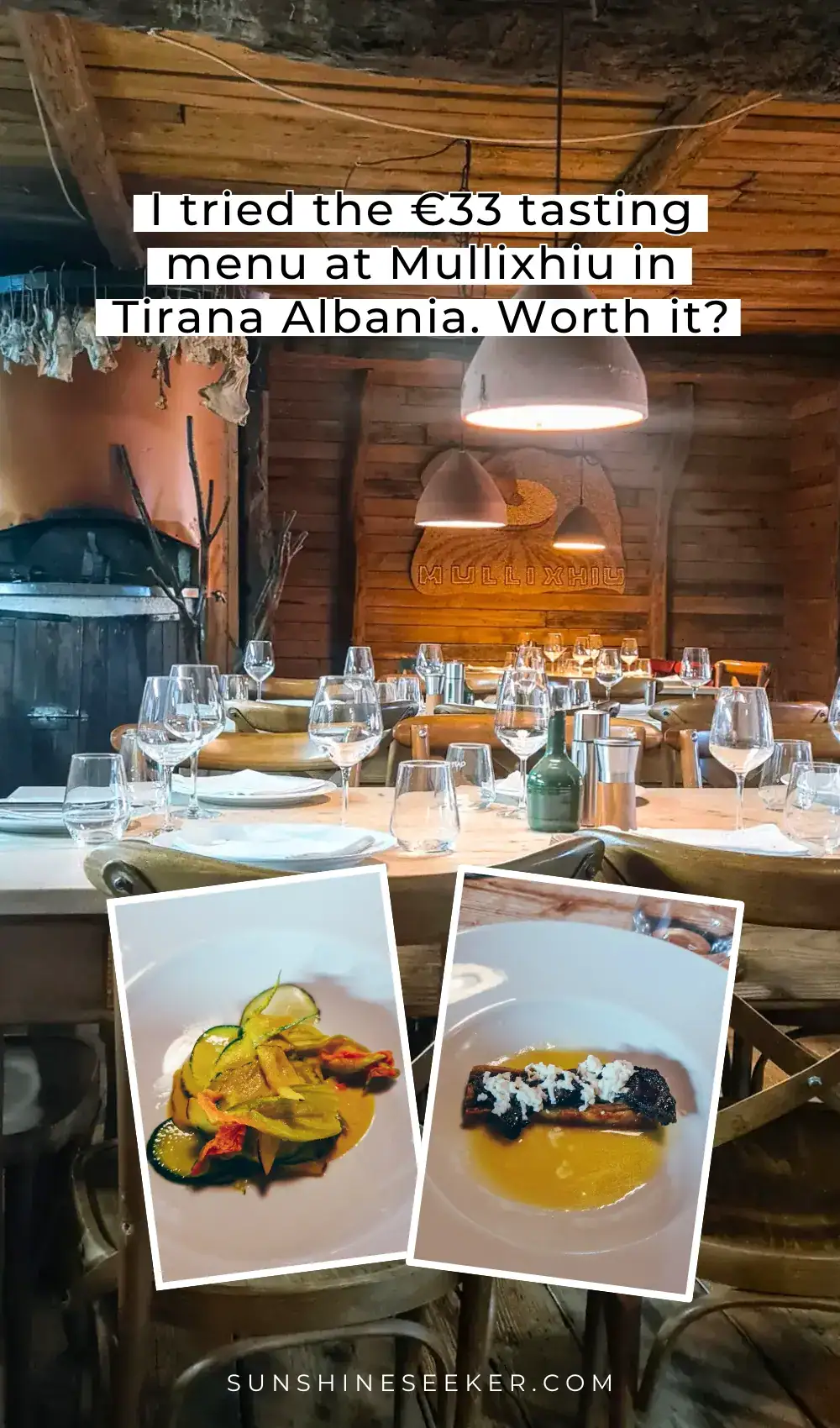 Is Mullixhiu the best restaurant in Tirana, Albania? And was the &euro;33 tasting menu worth it? Click through to see Albanian traditional dishes reimagined. Such a fun thing to do in Tirana.