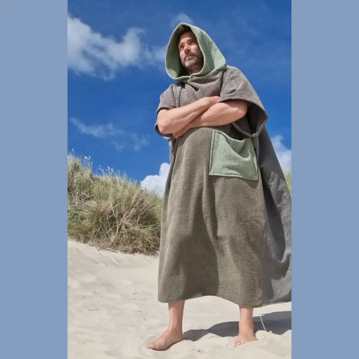 Poncho- More Grey´N Green- MY-Lifestyle - Billede 1