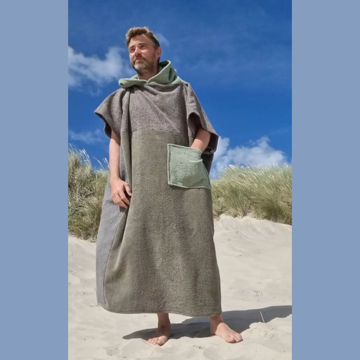 Poncho- More Grey´N Green- MY-Lifestyle - Billede 2