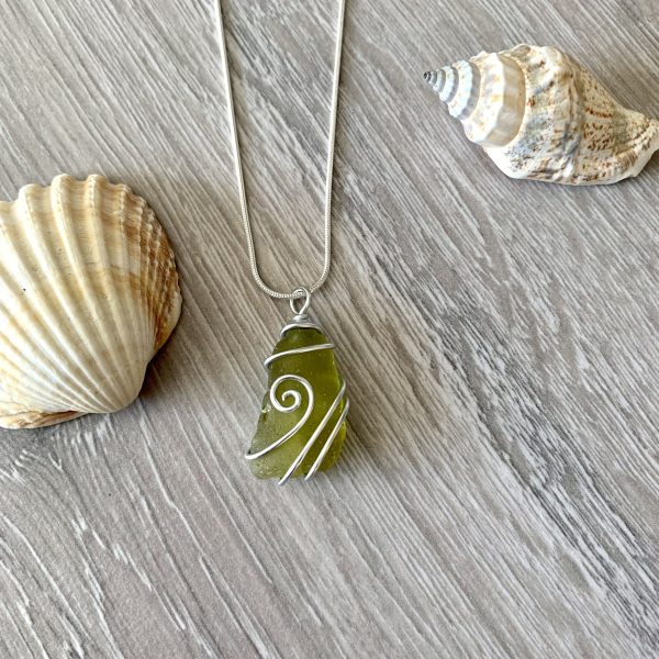 sea glass and silver jewellery