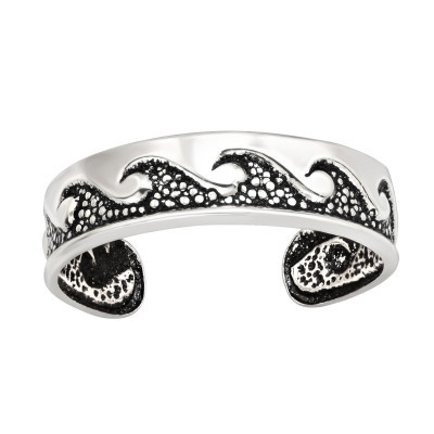 Silver Wave Toe Ring - Image 2